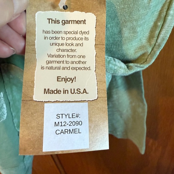 Jess & Jane Tunic Top Women's XL Green Abstract Dragonfly Made USA - Picture 8 of 9